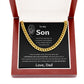 Cuban Link Chain, Gift to Son from Dad - I closed my eyes Lion