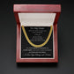 Cuban Link Necklace Chain, To My Man - Black