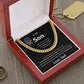 Cuban Link Chain, Gift to Son from Dad - I closed my eyes Lion