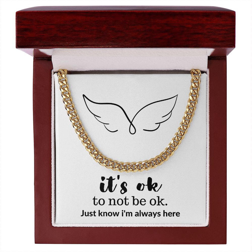 Cuban link Chain, Bereavement Gift - Memorial Gift, Sympathy Gift, Loss of Father, Loss of Mother, Loss of Child, Loss of Dog or Pet, Divorce, Breakup