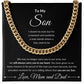 Cuban Link Chain, Gift to Son from Mom and Dad - I close my eyes