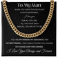 Cuban Link Necklace Chain, To My Man - Black