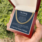 I'm Sorry Apology Gift for Him, Cuban Chain Necklace - To Husband, Boyfriend, Ex, Son, Dad, Fiancée - Navy