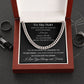 Cuban Link Necklace Chain, To My Man - Black