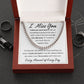 I Miss You, I'm Sorry Apology Gift -Cuban Link Chain 14k or 18k Gold over Stainless Steel - For Ex Husband, Ex Boyfriend, Estranged Son or Daughter or Father