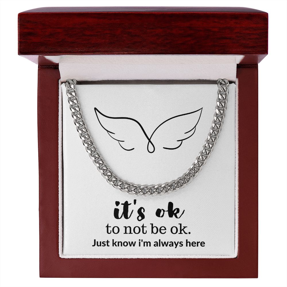 Cuban link Chain, Bereavement Gift - Memorial Gift, Sympathy Gift, Loss of Father, Loss of Mother, Loss of Child, Loss of Dog or Pet, Divorce, Breakup