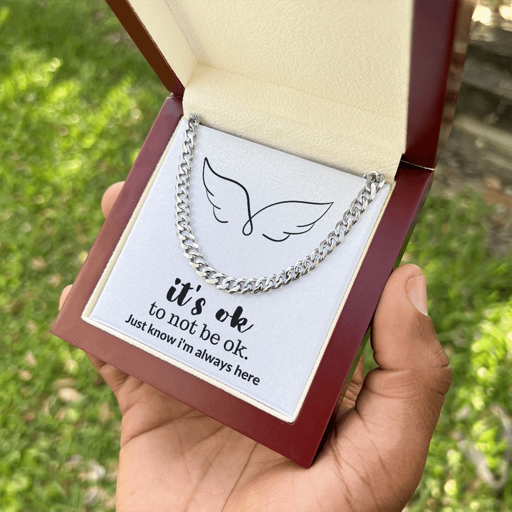 Cuban link Chain, Bereavement Gift - Memorial Gift, Sympathy Gift, Loss of Father, Loss of Mother, Loss of Child, Loss of Dog or Pet, Divorce, Breakup