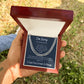 I'm Sorry Apology Gift for Him, Cuban Chain Necklace - To Husband, Boyfriend, Ex, Son, Dad, Fiancée - Navy