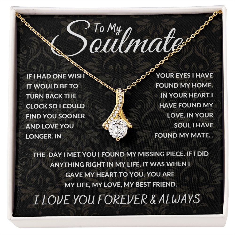 Soulmate Necklace Gift- The Day I Met You- Alluring Beauty Necklace - Valentine, Birthday, Anniversary, Christmas