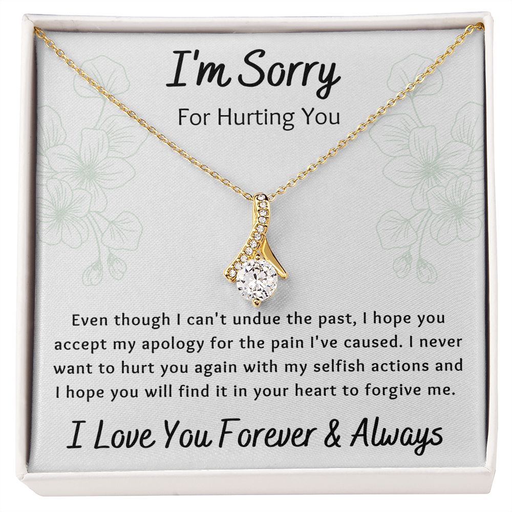Alluring Beauty Necklace, Apology I'm Sorry Gift for Wife, Girlfriend, Soulmate, Mom, Sister, Friend- white