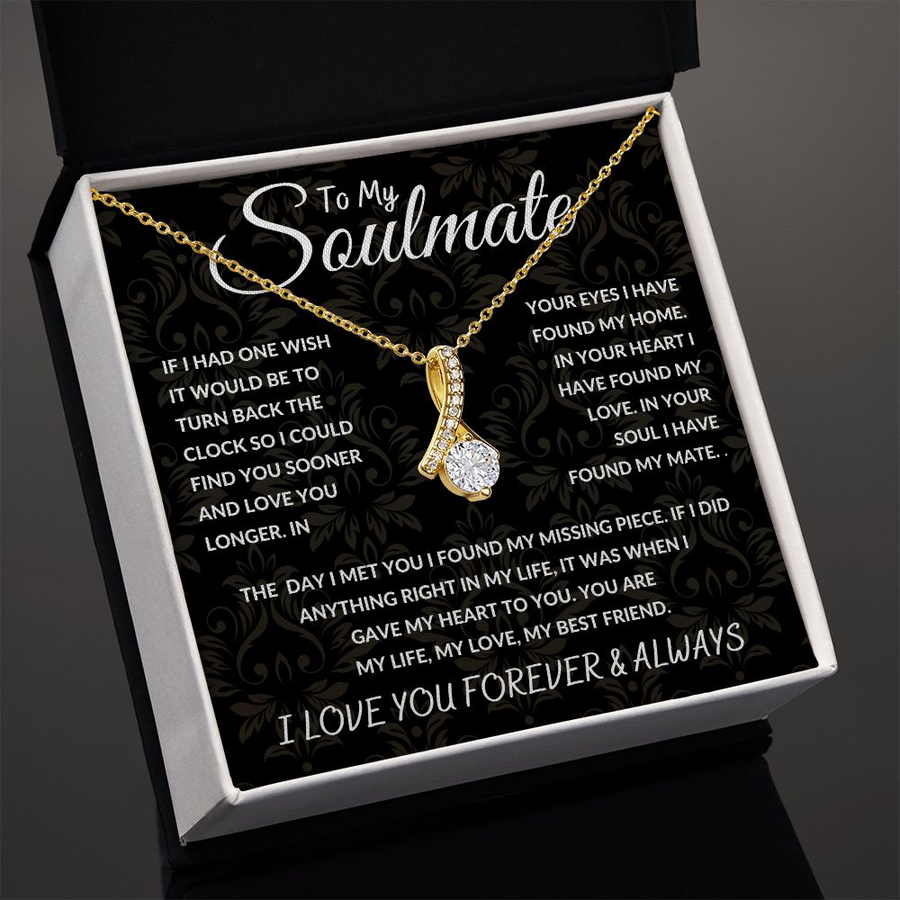 Soulmate Necklace Gift- The Day I Met You- Alluring Beauty Necklace - Valentine, Birthday, Anniversary, Christmas
