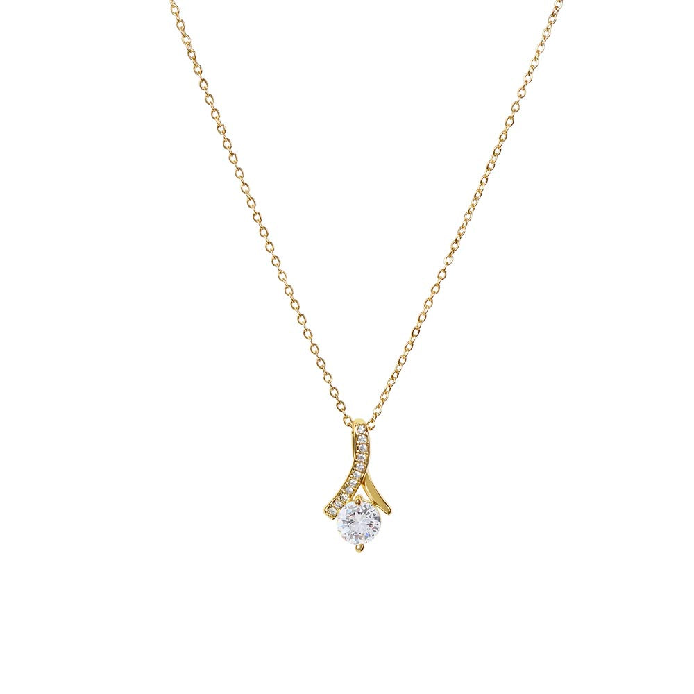 Alluring Beauty Necklace, Funny Gift to Amazing Mom from Son - White | Mothers Day, Birthday, Gag Gift