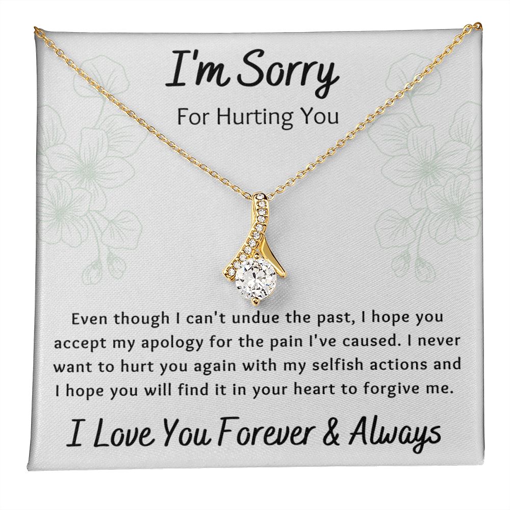 Alluring Beauty Necklace, Apology I'm Sorry Gift for Wife, Girlfriend, Soulmate, Mom, Sister, Friend- white