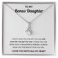 Alluring Pendant Necklace, Gift to Bonus Daughter - Live Gave Me the Gift of You