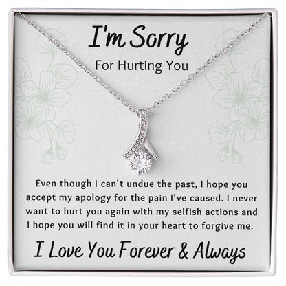 Alluring Beauty Necklace, Apology I'm Sorry Gift for Wife, Girlfriend, Soulmate, Mom, Sister, Friend- white