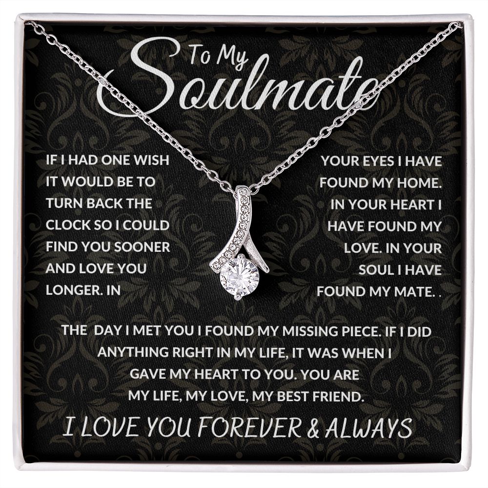Soulmate Necklace Gift- The Day I Met You- Alluring Beauty Necklace - Valentine, Birthday, Anniversary, Christmas