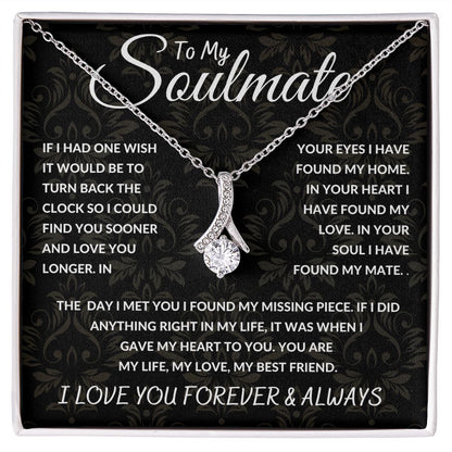 Soulmate Necklace Gift- The Day I Met You- Alluring Beauty Necklace - Valentine, Birthday, Anniversary, Christmas