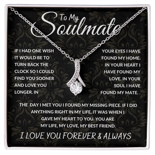 Soulmate Necklace Gift- The Day I Met You- Alluring Beauty Necklace - Valentine, Birthday, Anniversary, Christmas