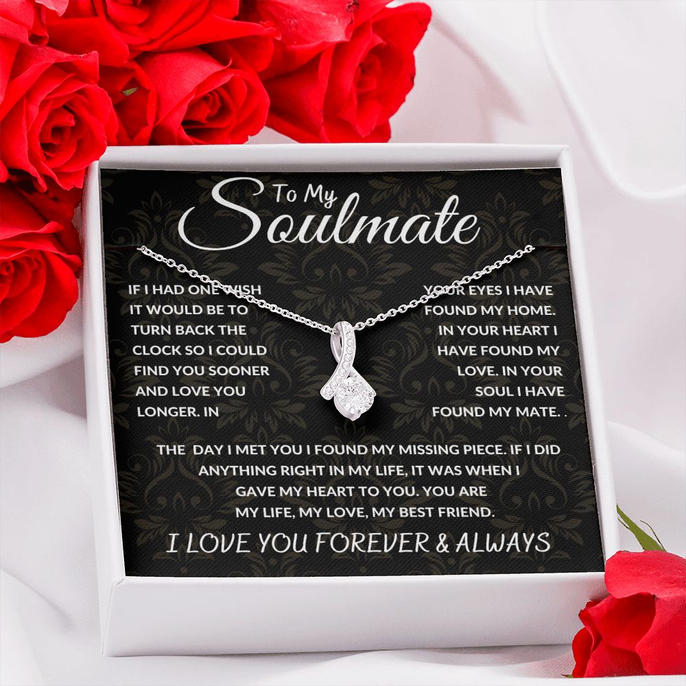 Soulmate Necklace Gift- The Day I Met You- Alluring Beauty Necklace - Valentine, Birthday, Anniversary, Christmas