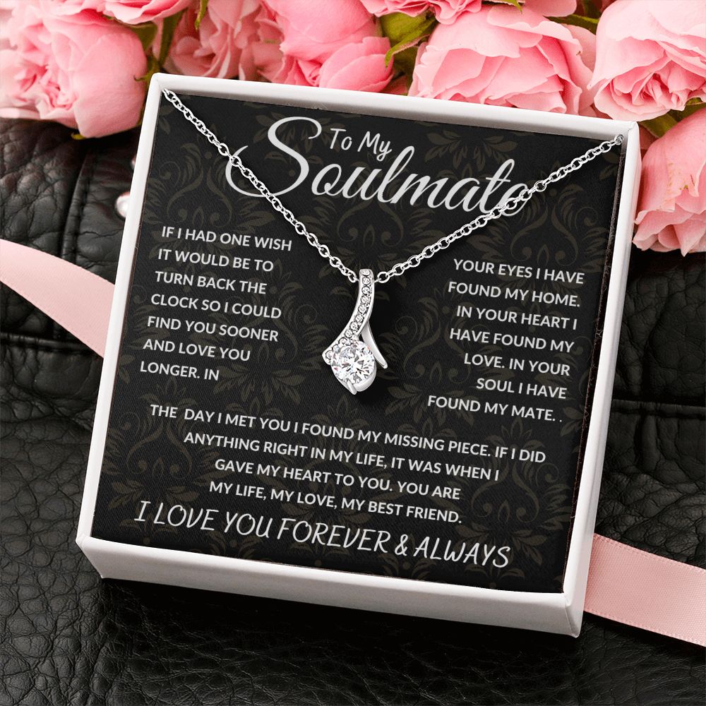 Soulmate Necklace Gift- The Day I Met You- Alluring Beauty Necklace - Valentine, Birthday, Anniversary, Christmas