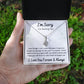 Alluring Beauty Necklace, Apology I'm Sorry Gift for Wife, Girlfriend, Soulmate, Mom, Sister, Friend- white