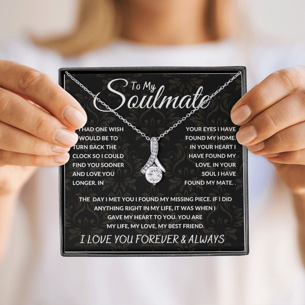 Soulmate Necklace Gift- The Day I Met You- Alluring Beauty Necklace - Valentine, Birthday, Anniversary, Christmas