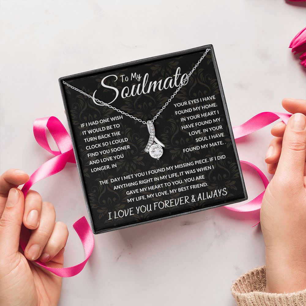 Soulmate Necklace Gift- The Day I Met You- Alluring Beauty Necklace - Valentine, Birthday, Anniversary, Christmas