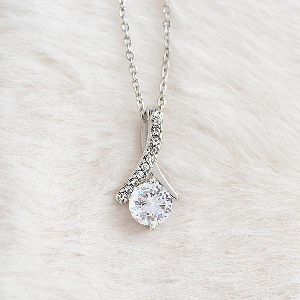 Alluring Pendant Necklace, Gift to Bonus Daughter - Live Gave Me the Gift of You