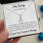 Alluring Beauty Necklace, Apology I'm Sorry Gift for Wife, Girlfriend, Soulmate, Mom, Sister, Friend- white