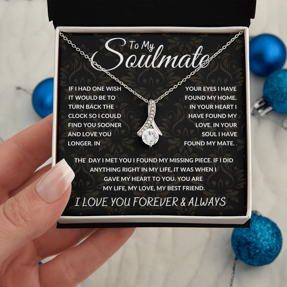Soulmate Necklace Gift- The Day I Met You- Alluring Beauty Necklace - Valentine, Birthday, Anniversary, Christmas