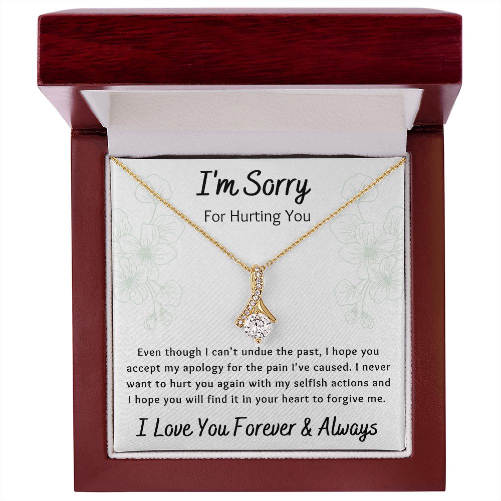 Alluring Beauty Necklace, Apology I'm Sorry Gift for Wife, Girlfriend, Soulmate, Mom, Sister, Friend- white