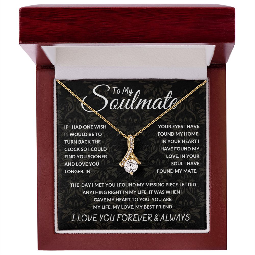 Soulmate Necklace Gift- The Day I Met You- Alluring Beauty Necklace - Valentine, Birthday, Anniversary, Christmas