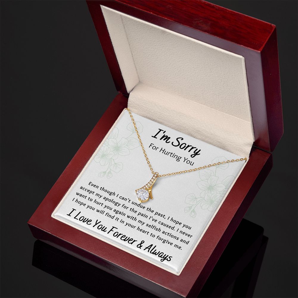 Alluring Beauty Necklace, Apology I'm Sorry Gift for Wife, Girlfriend, Soulmate, Mom, Sister, Friend- white