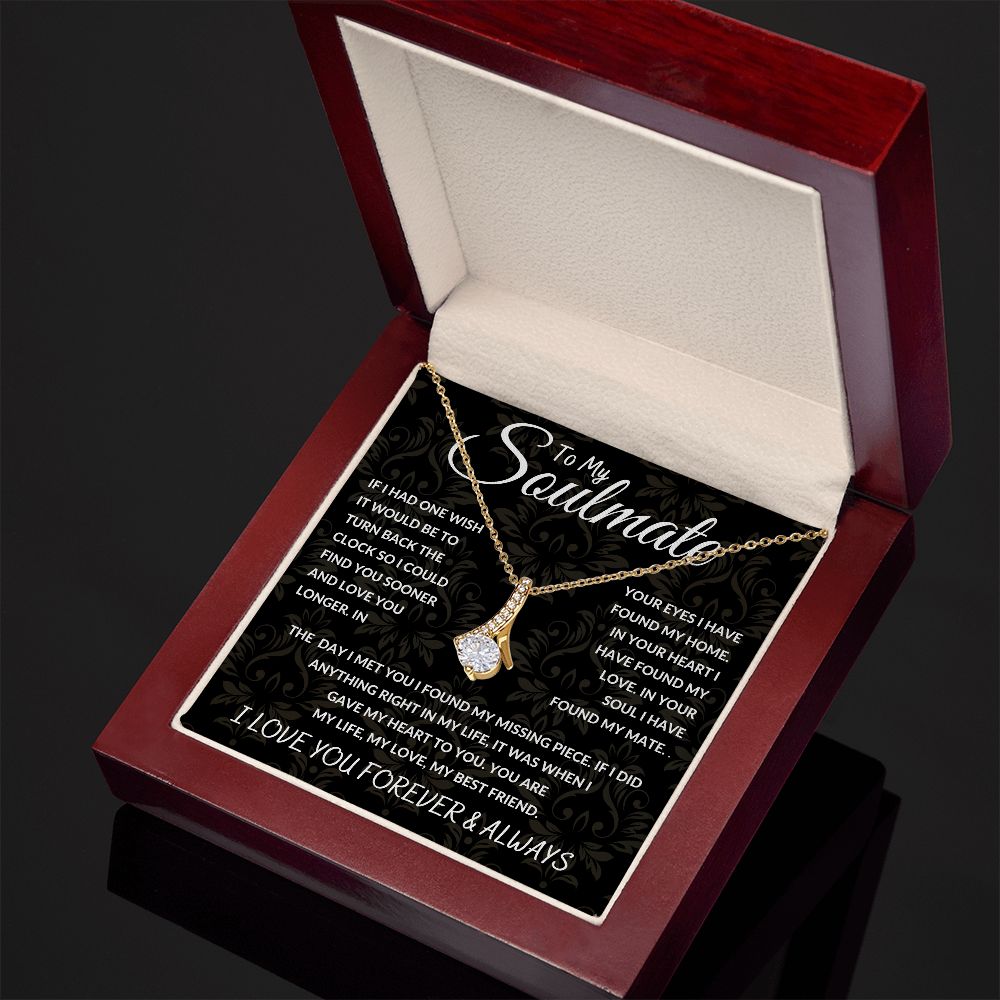 Soulmate Necklace Gift- The Day I Met You- Alluring Beauty Necklace - Valentine, Birthday, Anniversary, Christmas