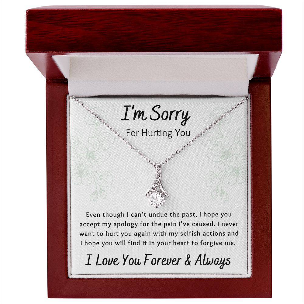 Alluring Beauty Necklace, Apology I'm Sorry Gift for Wife, Girlfriend, Soulmate, Mom, Sister, Friend- white