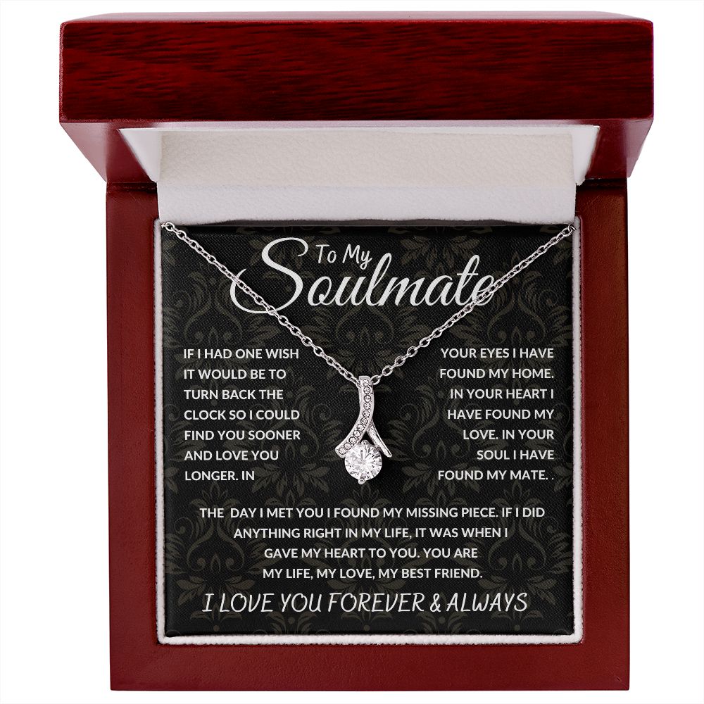 Soulmate Necklace Gift- The Day I Met You- Alluring Beauty Necklace - Valentine, Birthday, Anniversary, Christmas