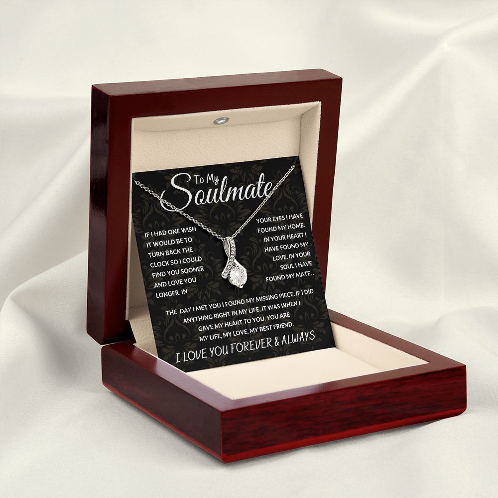 Soulmate Necklace Gift- The Day I Met You- Alluring Beauty Necklace - Valentine, Birthday, Anniversary, Christmas