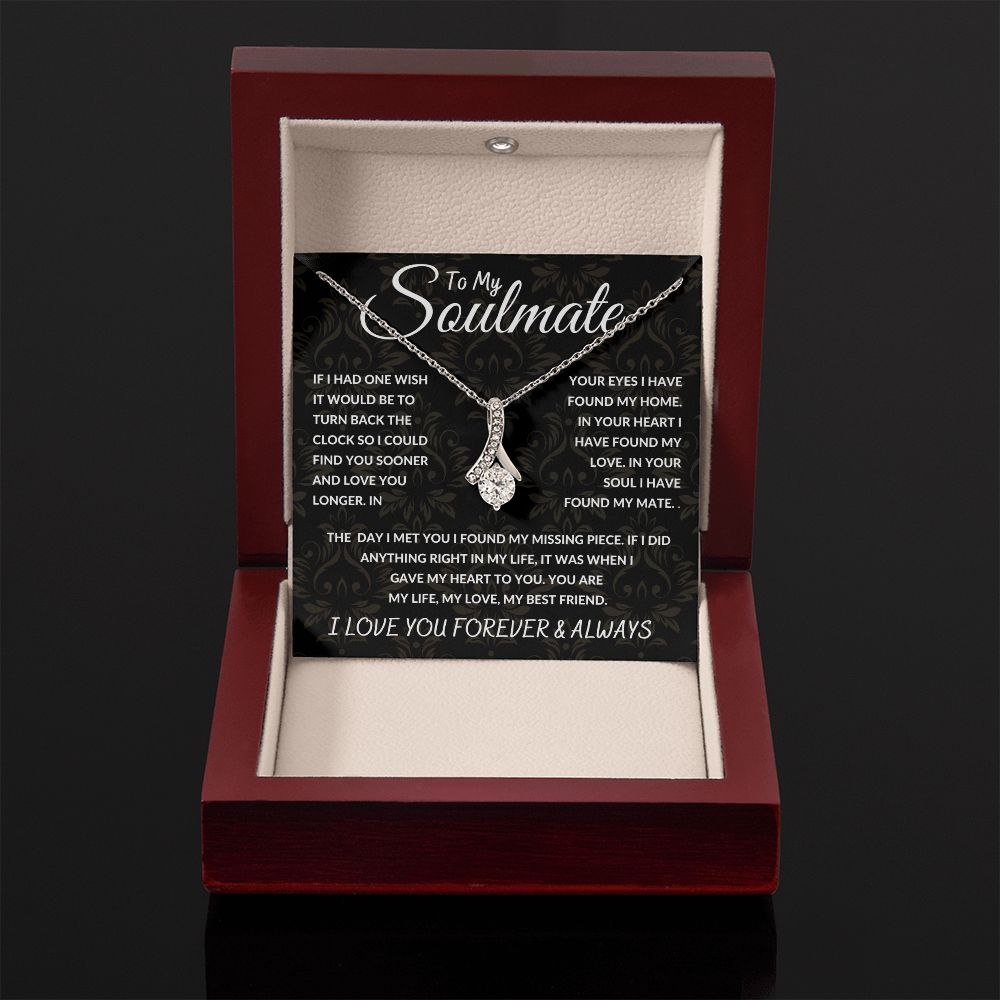 Soulmate Necklace Gift- The Day I Met You- Alluring Beauty Necklace - Valentine, Birthday, Anniversary, Christmas