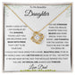 Love Knot Necklace, GIFT TO DAUGHTER from Dad - Better Me