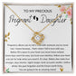 Pregnant Daughter Gift - Pregnancy, Mother to Be, Pregnant Mom Gift, Daughter Expecting, Baby Shower - 14 karat and 18 karat gold over stainless steel - Love Knot Necklace