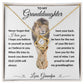 Love Knot Necklace, Gift to Granddaughter from Grandpa - lion white heart line - Birthday, Graduation, Christmas, Easter,