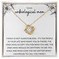 Love Knot Necklace, Gift to Unbiological Mom, Step Mom, Step Mother, Aunt, Mother in Law - black and white