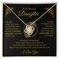 Love Knot Necklace, GIFT TO DAUGHTER - Amazing Daughter Black