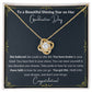 2023 Graduation Gift for Her, To my Beautiful Shining Star - Love Knot Necklace, Dark Gray - She Believed She Could
