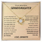Love Knot Necklace, Gift to Granddaughter from Grandpa - Be Brave - Granddaughter Birthday Gift, Valentines Gift, Christmas Gift, Graduation Gift