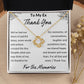 Thank You for The Memories, Divorce Separation Break Up Gift for Ex Wife, Ex Girlfriend, Ex - Love Knot Necklace