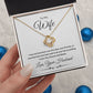 Love Knot Necklace, Gift to Wife from Husband - All of my Lasts - Valentines Day, Birthday, Anniversary, Christmas