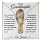 Love Knot Necklace, Gift to Granddaughter from Grandpa - lion white heart line - Birthday, Graduation, Christmas, Easter,
