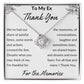 Thank You for The Memories, Divorce Separation Break Up Gift for Ex Wife, Ex Girlfriend, Ex - Love Knot Necklace