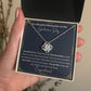 2023 Graduation Gift for Her, To my Beautiful Shining Star - Love Knot Necklace, Dark Gray - She Believed She Could
